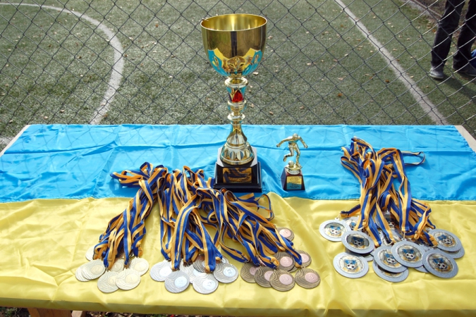 Призи турніру з міні-футболу на підтримку поранених бійців в зоні АТО